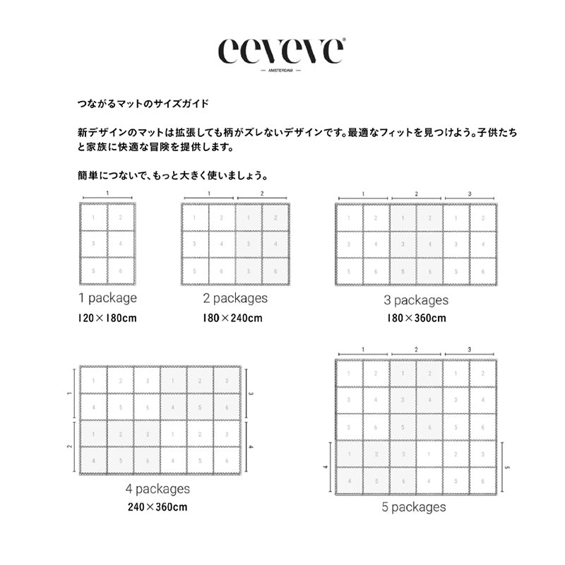 【イービーブ】 フォーム プレイマット (拡張可能タイプ) つなげてひろがる eeveve フロアマット